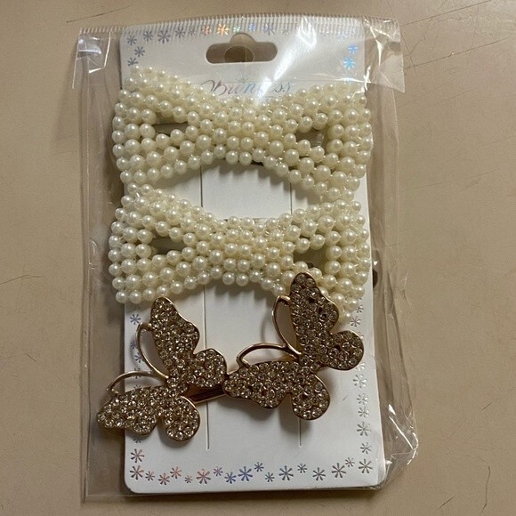 Pearl hair clips - Picture 2 of 6